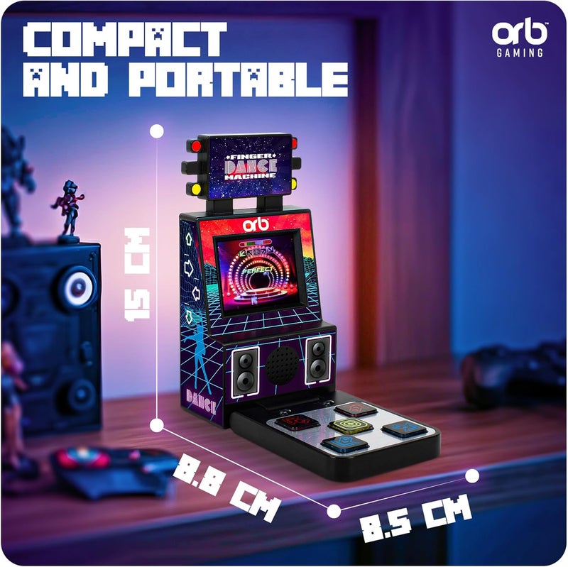 Thumbs Up أورب - آلة أركيد رقص أصابع ميني، 19 أغنية مدمجة، 4 مستويات صعوبة، ألعاب أركيد ريترو 8-بت، شاشة ملونة كاملة 2.5 بوصة، لوحات لمس عصا التحكم 5 اتجاهات، تحكم في الصوت - Image 4